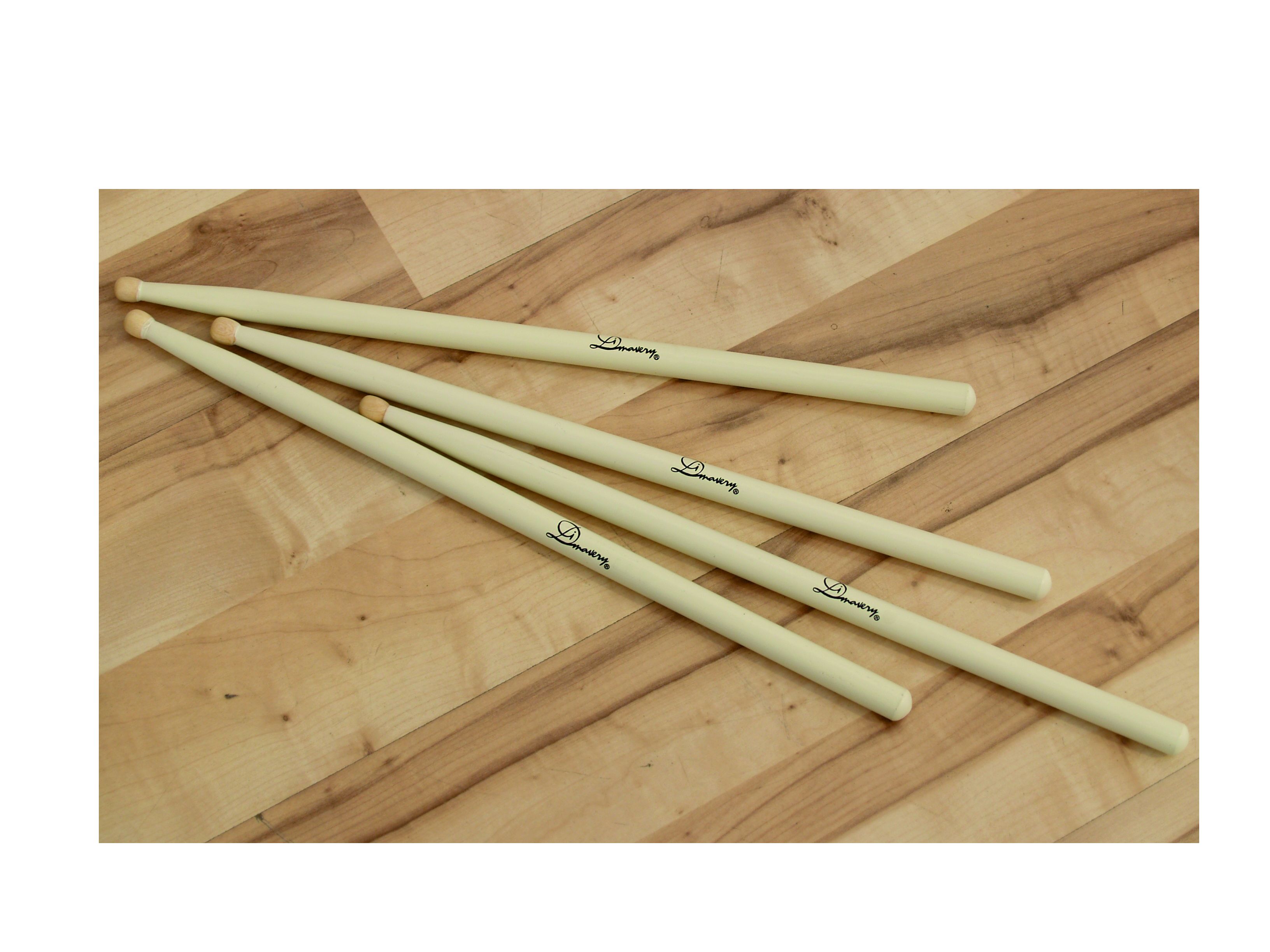 Dimavery Marching Drum Sticks Maple White Drumsticks